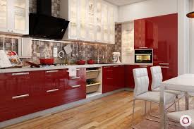 8 Colour Schemes For Indian Kitchens Red Kitchen Cabinets Kitchen Cabinet Trends Kitchen Cabinet Design