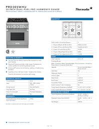Cosmo's 30 inch gas range brings professional styling and quality into your home kitchen. Thermador Prd305whu Specification Manualzz
