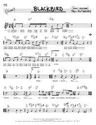 Blackbird Sheet Music The Beatles Real Book Melody Lyrics Chords Sheet Music Lyrics And Chords Beatles Sheet Music