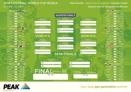 Free World Cup 2018 Wall Planner