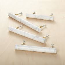 White Marble Handles Cb2 In 2020 Modern Towels Door Handles Drawer Handles