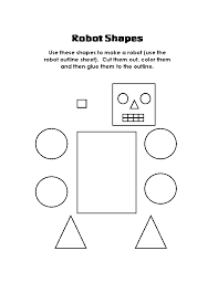 Construct A Shape Robot Free Printable Activities Free Preschool Printables Shapes Kindergarten