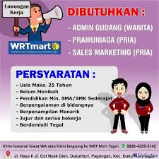 Check spelling or type a new query. Loker Sabtu Minggu Tegal Lowongan Kerja Di Kramat Tegal Juni 2021 Gendong Belakang