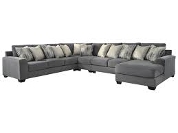 Ashley curved sectional can be important for your home and says a lot about your taste, your own decor should be shown in the furniture piece and sofa that you select. Ashley Furniture Castano 13302 66 77 46 34 17 5 Piece Grey Sectional Sam Levitz Outlet Sectional Sofas