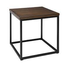 Buy wooden table legs and get the best deals at the lowest prices on ebay! Industrial Modern Wood Top Metal Frame Side Table Black Walnut Ofm Target