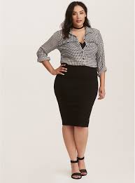 Black Premium Ponte Pencil Skirt Pencil Skirt Outfits Plus Size Pencil Skirt Pencil Skirt Casual