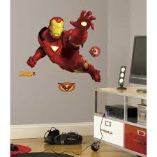 New Giant Iron Man Wall Decals Boys Ironman Bedroom Stickers Marvel Heroes Decor Ebay Kids Bedroom Wall Decor Superhero Wall Decals Superhero Wall
