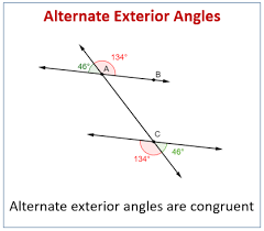 Alternate Exterior Angles Examples Solutions Worksheets Videos Games Activities
