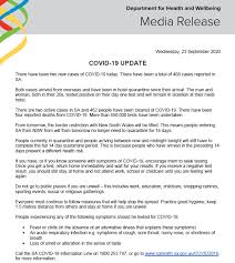 There has been a total of 823 cases notified in south australia. Sa Health On Twitter South Australian Covid 19 Update 23 9 20 For More Information Go To Https T Co Mynzsg7zgq Or Contact The South Australian Covid 19 Information Line On 1800 253 787 Https T Co Hajp4ez5cl