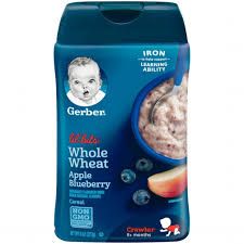 If your baby does well, increase it to 1 tbsp on the 2nd and 3rd day. Gerber Lil Bits Whole Wheat Apple Blueberry Baby Cereal