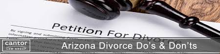 Do it yourself divorce financial settlement. Filing For Divorce In Arizona Do S And Don Ts Cantor Law Group