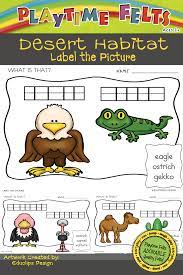 Desert Habitat Activity Worksheets For Preschool By Playtime Felts Habitat Activities Printable Activities For Kids Preschool Activities