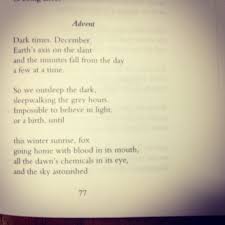 Dark Times December Advent By Gillian Clarke From A Recipe For Water Poemoftheday Carcanet Co Uk Cgi Bin Inde Poem A Day Powerful Words Winter Poetry