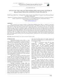 The challenges facing our industrialized building system is usually associated with. Pdf Study On The Use Of Industrialised Building System Ibs In Malaysian Private Construction Projects