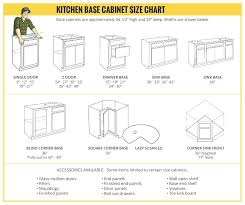 Kitchen Cabinets Size Base Cabinet Size Chart Kitchen