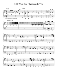 All I Want For Christmas Is You Sheet Music For Piano Solo Musescore Com