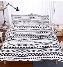 Modern boho tribal bedding aztec stripe print cotton duvet quilt cover set native american denim blue and white bohemian urban hippie geometric pattern (queen, orange multicolor). Tribal Bedding Set Tribal Duvet Cover Black And White Duvet Cover B Onestoptwoshop