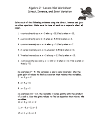 This selection of worksheets provides students with practice worksheets for all forms of algebra. Algebra 2 Lesson 10a Worksheet Answer Key Fill Online Printable Fillable Blank Pdffiller