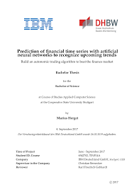Pdf Prediction Of Financial Time Series With Artificial Neural Networks To Recognize Upcoming Trends