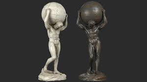 3d Model Atlas Sculpture Bronze Atlas Sculpture 3d Model Art Model