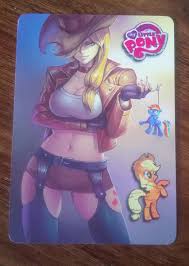 MLP, Applejack, Custom Art Card, SFWNSFW, Sexy, Waifu, Double Sided (Read  Desc) | eBay