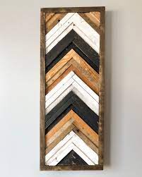 Geometric Chevron Wood Wall Art Decor 24in X 10in With Images Wood Wall Art Decor Wood Wall Art Diy Reclaimed Wood Wall Decor