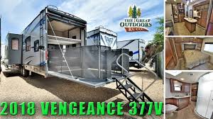 vengeance 377v fifth wheel patio deck