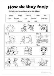 Feelings Worksheet Free Esl Printable Worksheets Made By Teachers English Lessons For Kids Learning English For Kids English Activities For Kids