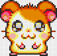 Hamtaro Ham Ham Perler Bead Pattern Perler Bead Art Pony Bead Patterns Pixel Art Templates