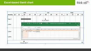 Excel Based Gantt Chart Think Cell Tutorials Youtube