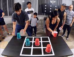 With quarters, or pen and paper, play games sometimes you want to play a game and you have nothing on hand. Flip Tac Toe Beerlympics