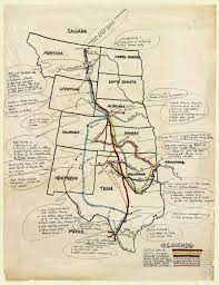 Lonesome Dove Original Concept Drawing Of The Trail Map Lonesome Dove Lonesome Dove Quotes Map