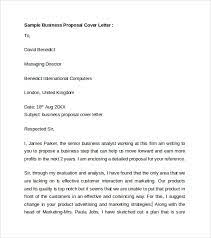 Cover letter for business proposal sample. Free 7 Business Cover Letter Pdf Ms Word
