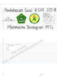 We did not find results for: Pembahasan Soal Ksm Matematika Terintegrasi Mts 2018 Pak Anang Blogspot Com Pdf Pdf
