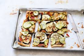 Eggplant And Summer Squash Tart With Goat Cheese And Tomato