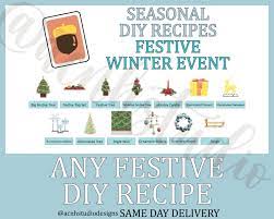 Any Festive Winter Diy Recipe Same Day Delivery Animal Etsy Winter Diy Festival Diy Festive Winter