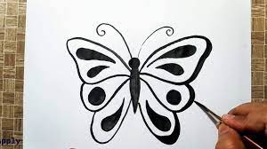 This will help to draw a butterfly for kids and beginners. Easy Butterfly Drawing Kids Novocom Top