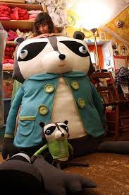 Giant Raccoon In The Studio Soft Dolls Doll Plushies Art Toy