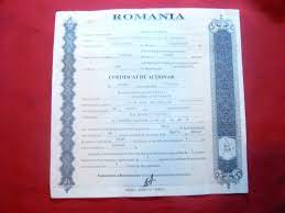 Certificat de casatorie sot supravietuitor (sau certificat deces/certificat mostenitor) original; Certificat De Actionar 1996 Aversa Bucuresti Okazii Ro