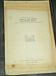 Middle Upper Mississippi River Navigation Charts 1957 Lot