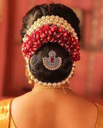 Gajra Hairstyles For Your Wedding What Is Your Favorite Elan In 2020 Wedding Bun Hairstyles Bridal Hair Buns Bridal Hair Decorations