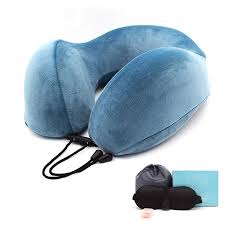 U Shaped Memory Foam Neck Pillows Soft Slow Rebound Space Travel Pillow Solid Neck Cervical Healthcare Bedding U Shaped Pillow Neck Pillow Cervical Pillows