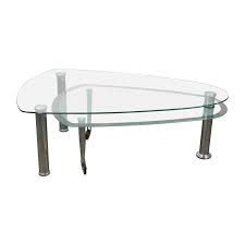 The glass top on the leisuremod imperial triangle coffee table will inject structural appeal into your space with its modern look. 79 Off Triangular Rounded Glass And Chrome Table Tables