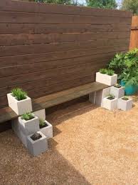 Hollow Blocks Backyard Succulent Outdoor Diy Bench Outdoor