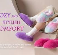 Amazon.com | Onmygogo Fuzzy Winter Indoor Slippers for Women (5-6 B(M) US,  Beige) | Slippers