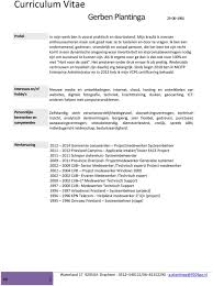Curriculum Vitae Gerben Plantinga Profiel Pdf Free Download