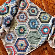 African flower hexagon crochet pattern & tutorial. Free Crochet Pattern Painted Hexagons Blanket Cypress Textiles