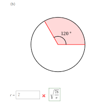 Given the diameter, d, of a circle, the radius, r, is: This Exercise Involves The Formula For The Area Of A Chegg Com