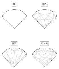 キラキラした宝石の塗り方 難易度の高いラウンドブリリアントカット イラスト マンガ描き方ナビ ジュエリーのデザイン画 宝石 イラスト 宝石 描き方
