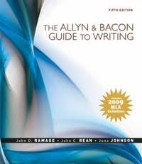 Free essays, homework help, flashcards, research papers, book reports, term papers, history, science, politics. The Allyn Bacon Guide To Writing By Ramage John D Bean John C Johnson June